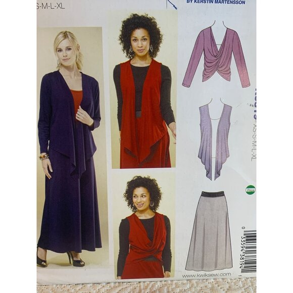 Kwik Sew Misses Dress Jacket Vest Sewing Pattern sz Xs S M L XL K3819 - uncut - Picture 3 of 6